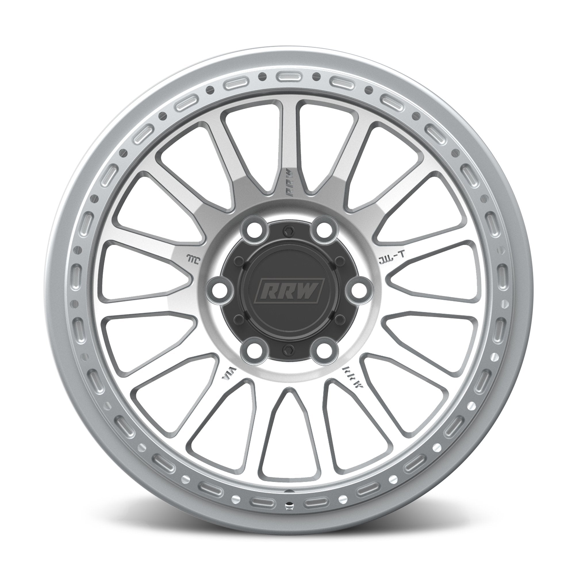 Pre - Order: RR7 - H FLOW FORM Hybrid Beadlock Wheel | BRUSHED ALUMINUM - RRW Relations Race Wheels
